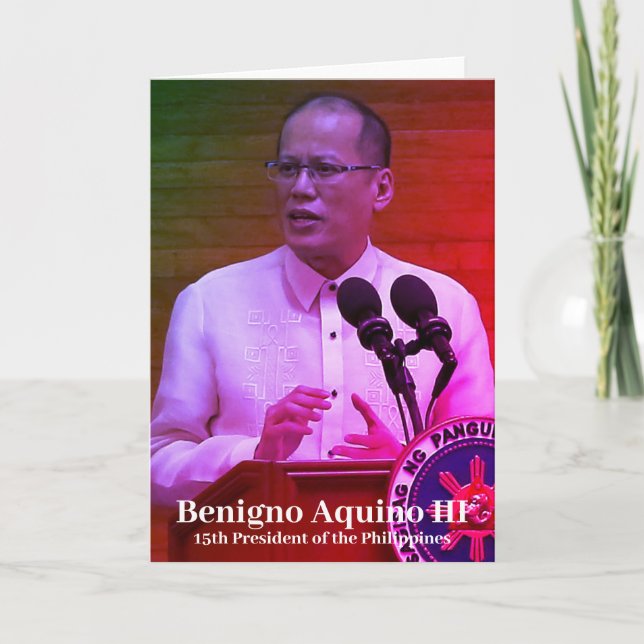 Carte Benigno Aquino III, 15ème Président des Philippine (Devant)