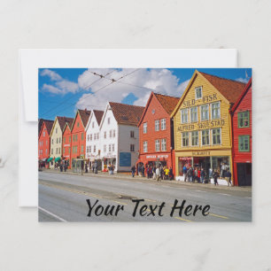 Carte Bergen, Norvège sur mesure