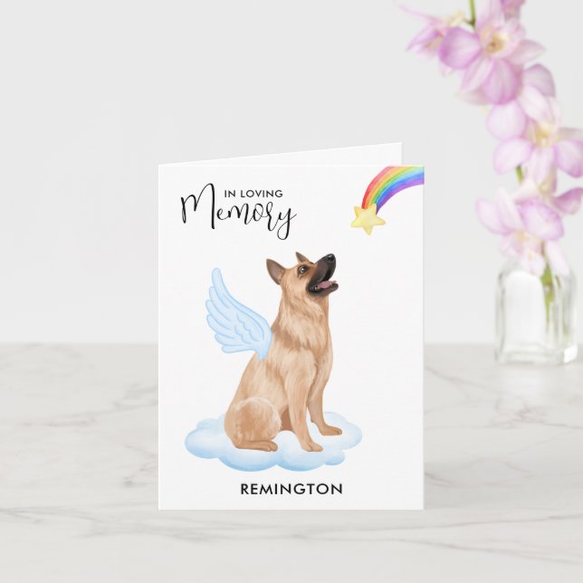 Carte Berger allemand Chien Angel animal de compagnie pe (Orchidée)