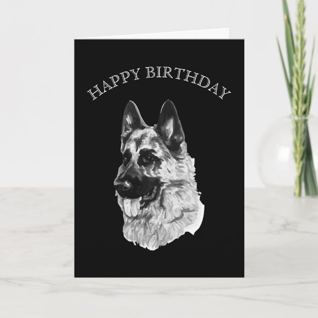 Carte Berger allemand Joyeux anniversaire (Devant)