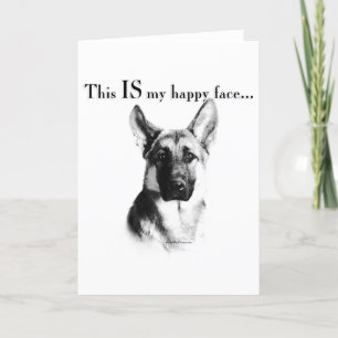 Carte Berger allemand visage heureux