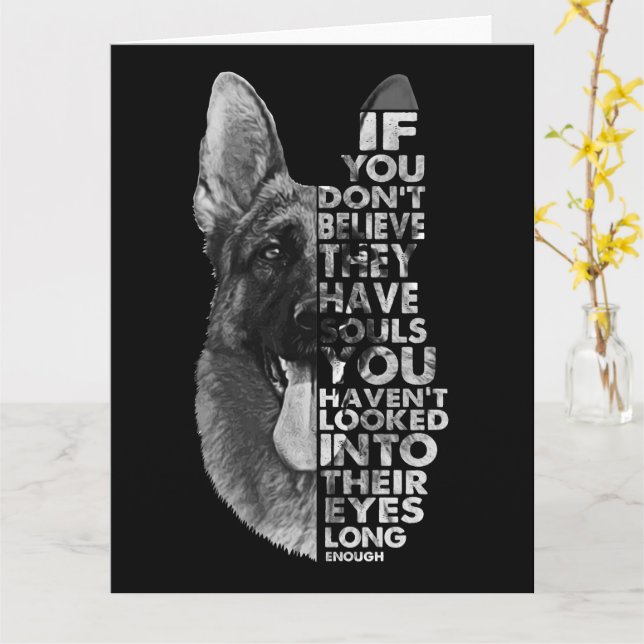 Carte Berger allemand Vous ne croyez pas qu'ils ont des  (Fleur jaune)