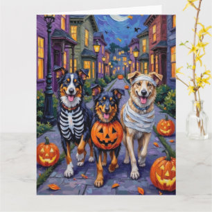Carte Berger Australien faisant Trick-or-Treat pour Hall
