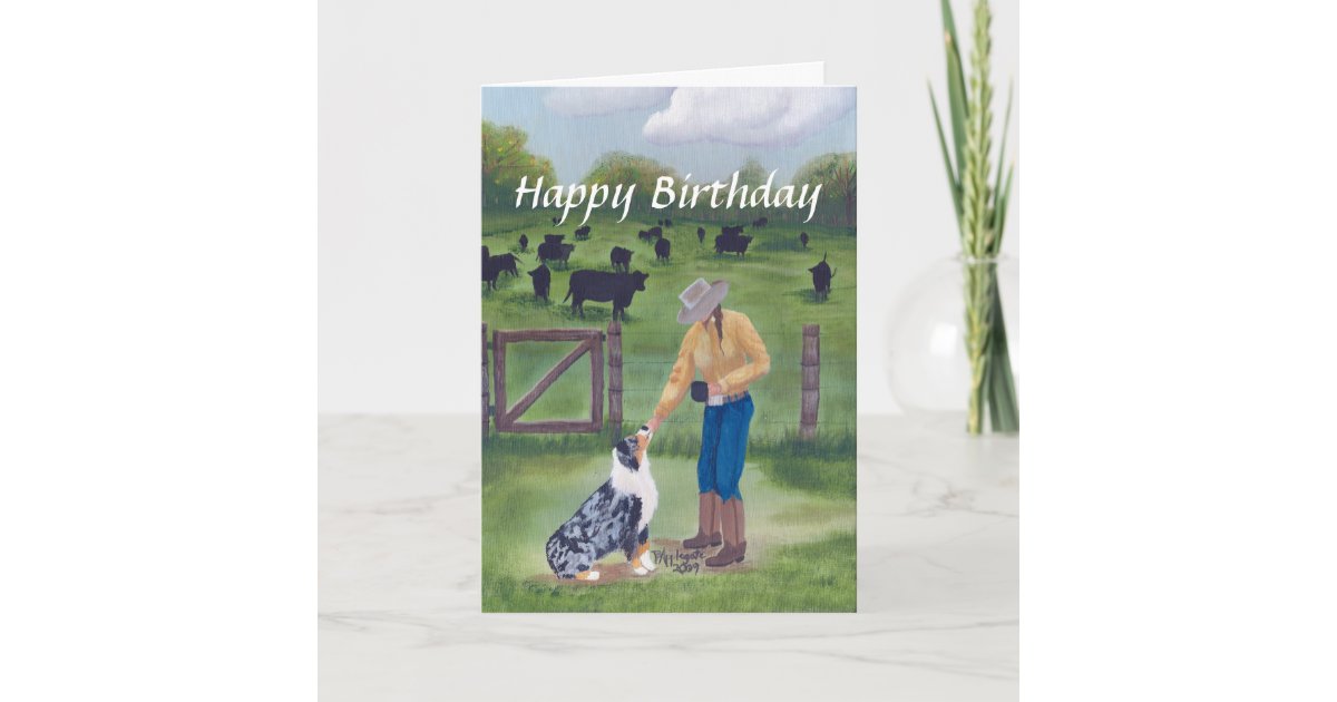 Carte Berger Australien Joyeux Anniversaire Zazzle Ca Carte Berger Australien Joyeux Anniversaire Zazzle Ca