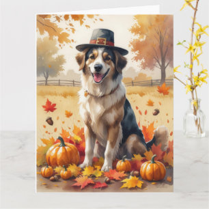 Carte Berger d'Anatolie dans les feuilles d'automne de T