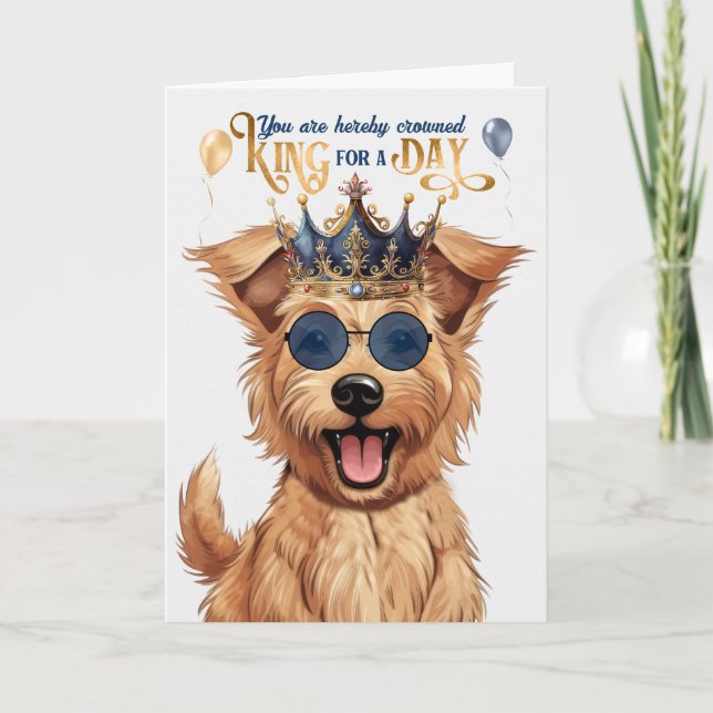 Carte Berger Picard Chien King pour jour drôle Anniversa (Devant)