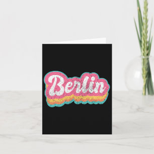 Carte Berlin Prénom Fille Vintage 70s 80s Personnaliser