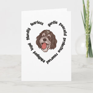 Carte Bernedoodle Amoureux des chiens Bernedoodle Maman