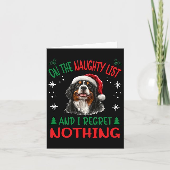 Carte Bernese Mountain Christmas Chien race Designs Uni- (Devant)