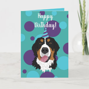 Carte Bernese Mountain Dog Anniversaire
