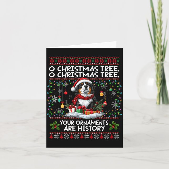 Carte Bernese Mountain Dog Christmas Tree Decorations Do (Devant)