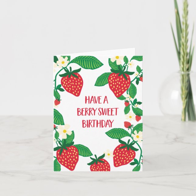 Carte Berry Sweet Strawberry (Devant)