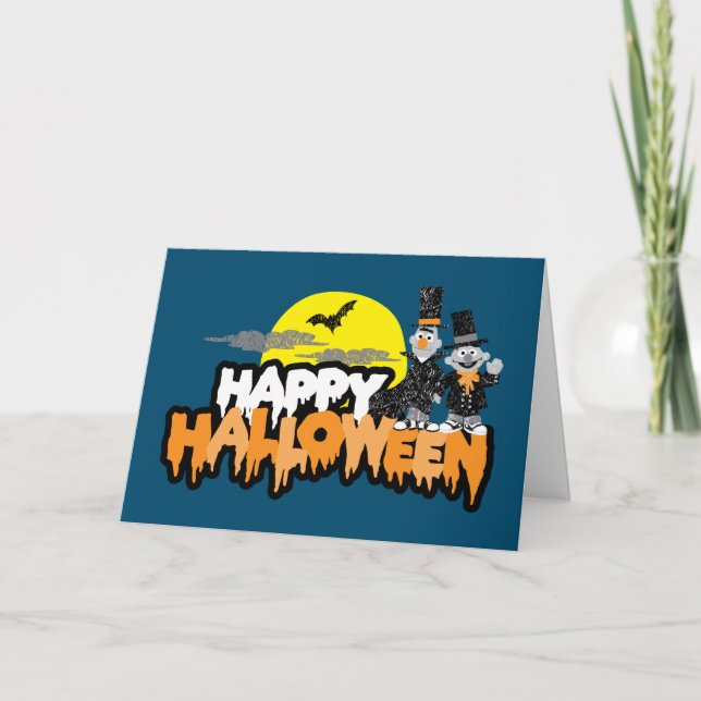 Carte Bert et Ernie | Bonne Halloween (Devant)