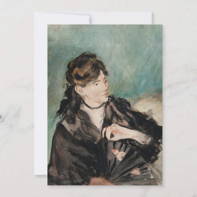 Carte Berthe Morisot avec ventilateur | Édouard Manet (Devant)