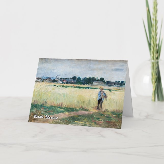 Carte Berthe Morisot - Dans le champ de roues à Gennevil (Devant)