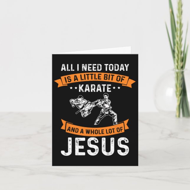Carte Besoin Karate Jésus chrétien Dieu amour Sports Fig (Devant)