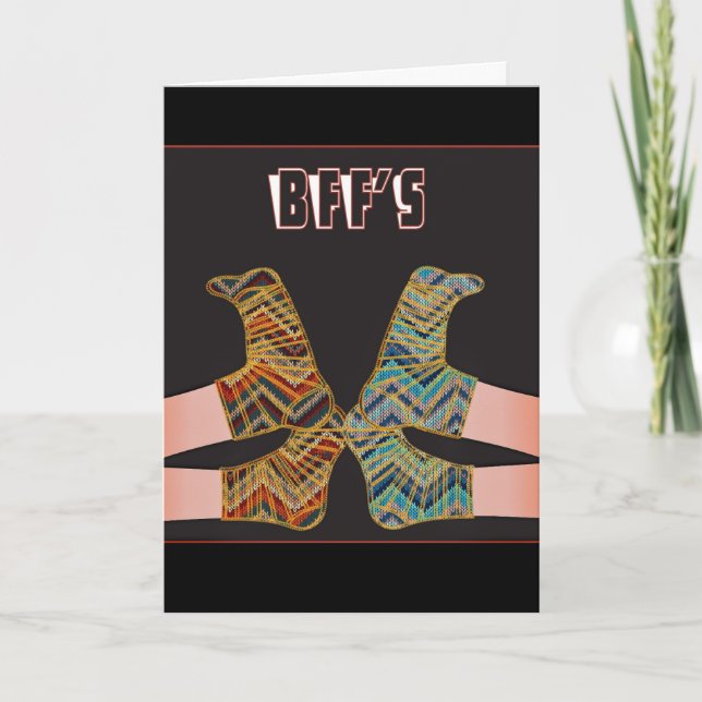 CARTE BEST AMI BFF GIRLFRIENDS HELCARD (Devant)