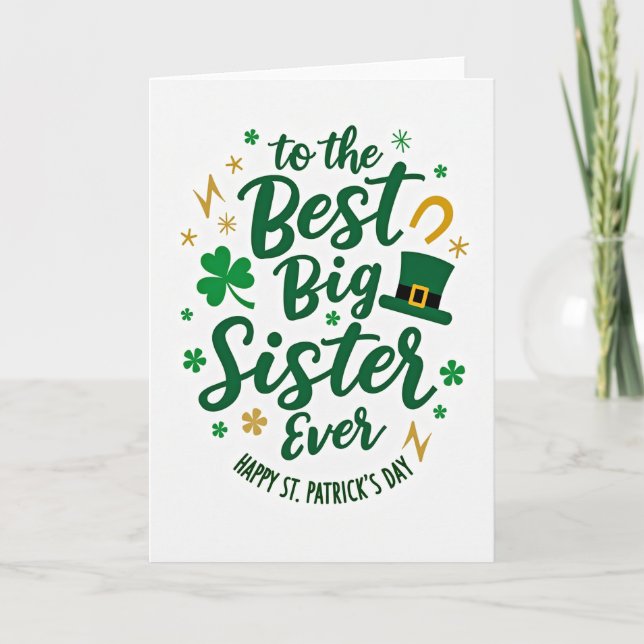 Carte Best Big Sister Ever Card (Devant)