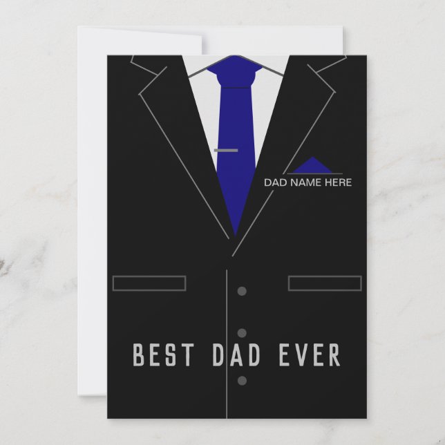 Carte Best DAD Ever Father's Day Card - Your Text / nom (Devant)