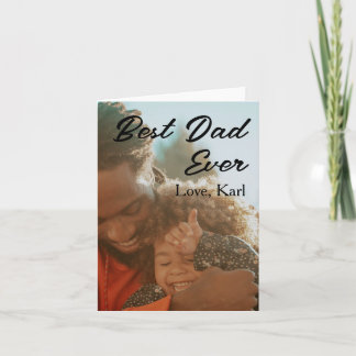 Carte best dad ever photo love simple minimal text date
