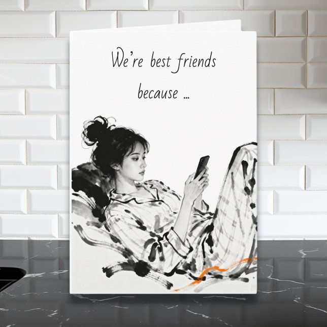 Carte Best Friend Humor | Showing Appreciation (Créateur téléchargé)