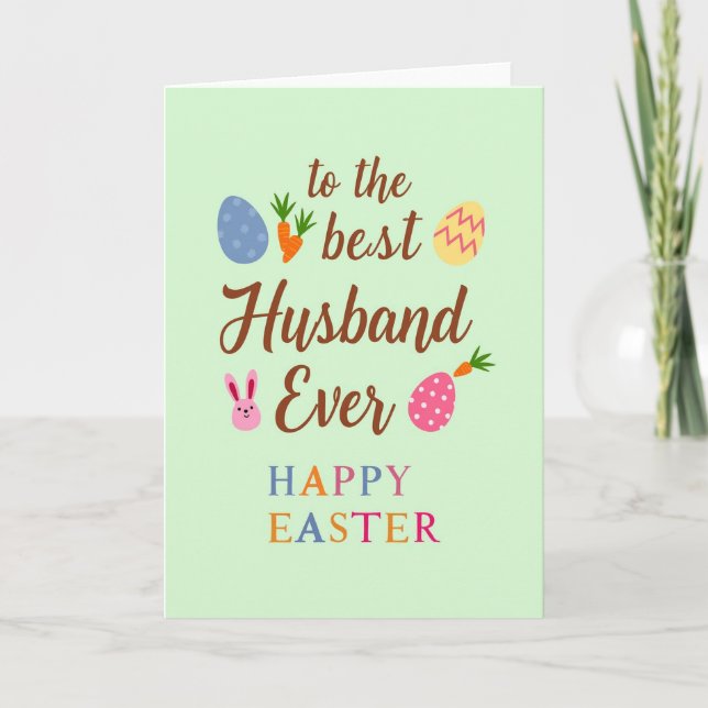Carte Best Husband Easter Greeting Card (Devant)