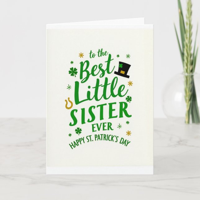 Carte Best Little Sister Ever Card (Devant)