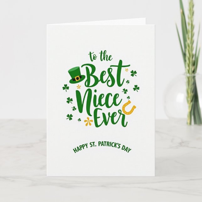 Carte Best Niece St Patricks Day Card (Devant)