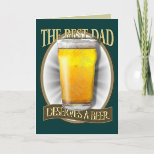 Carte Best Papa Mérite Une Bière