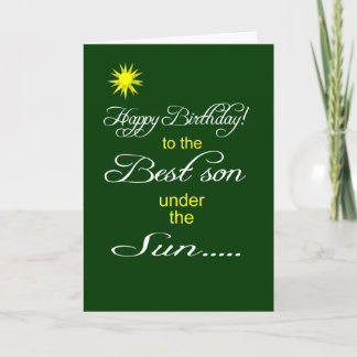 Carte Best son under the sun happy birthday wish