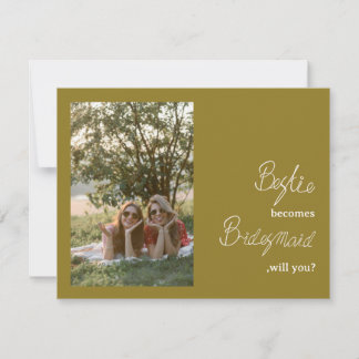 Carte Bestie devient Bridesmaid Proposition Photo