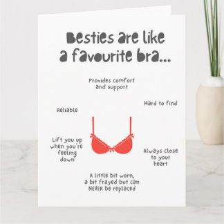 Carte Besties sont comme un soutien-gorge préféré, Besti