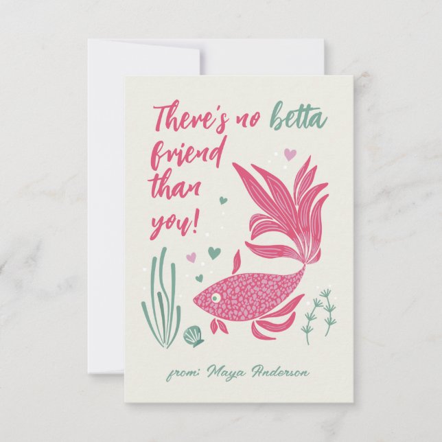 Carte Betta Fish Valentine's Day (Devant)