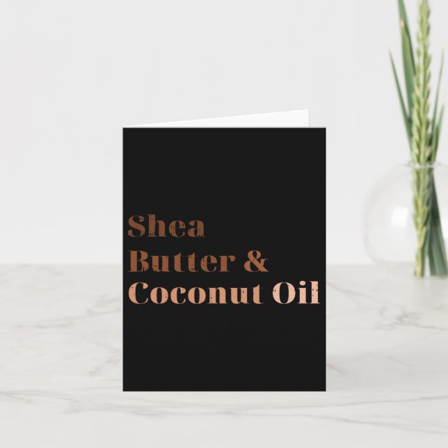 Carte Beurre De Shea Et Huile De Coco Noir Histoire Mois (Devant)