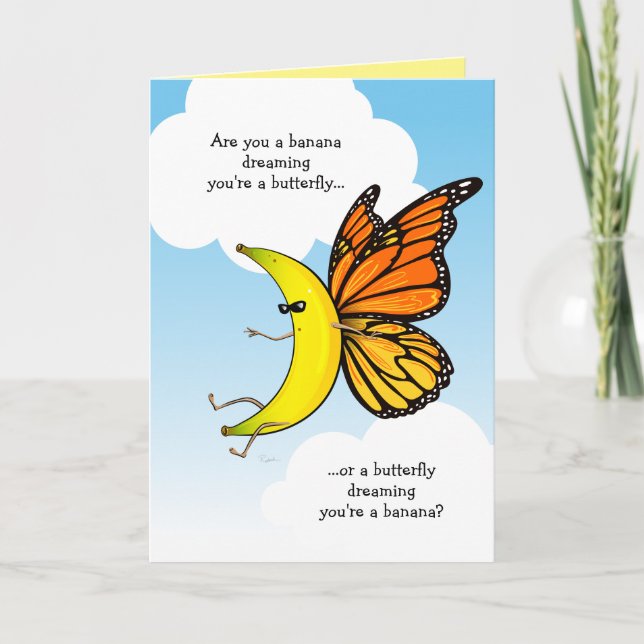 Carte Beurre drôle Banane joyeuse voeux d'anniversaire (Devant)