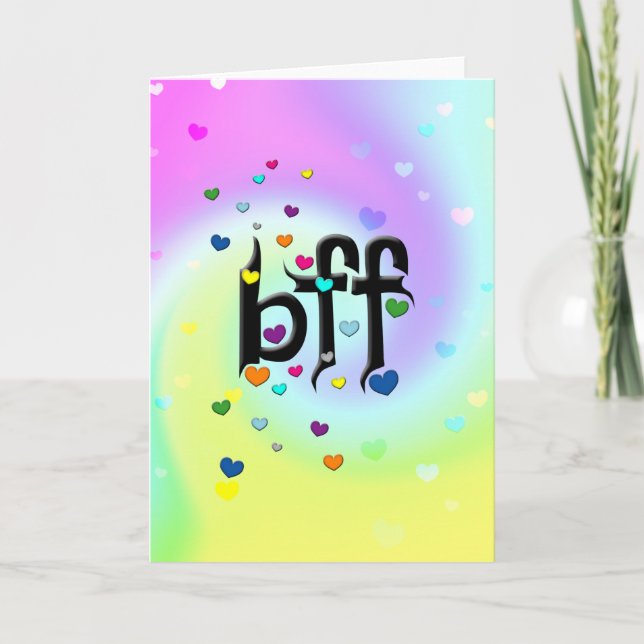 Carte bff ~ coeurs (Devant)