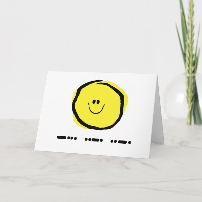 Carte BFF dans Morse Code Greeting Card (Devant)