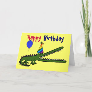 Carte BG- Happy Birthday Crocodile Card