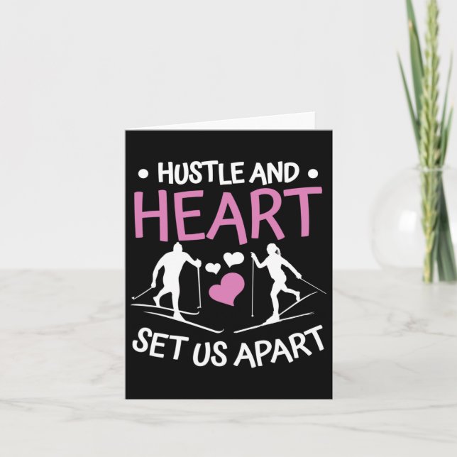 Carte Biathlon Hustle et Heart nous démarquent Cross Cou (Devant)