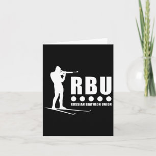 Carte Biathlon Ski Ski Sports d'hiver Cross-country Rus