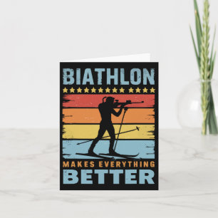 Carte Biathlon Sport d'Hiver Ski Tir à la carabine Biath