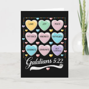 Carte Bible chrétien Saint-Valentin Galates 5 22 Convers