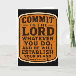 Carte Bible chrétienne Confiez au Seigneur quoi que vous