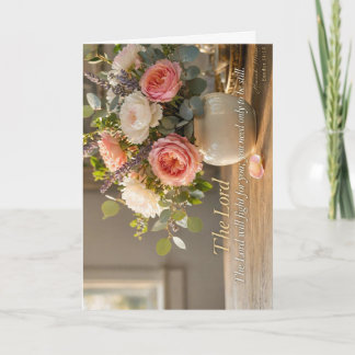 Carte Bible KJV Exode 14:14 Soyez Calme Floral