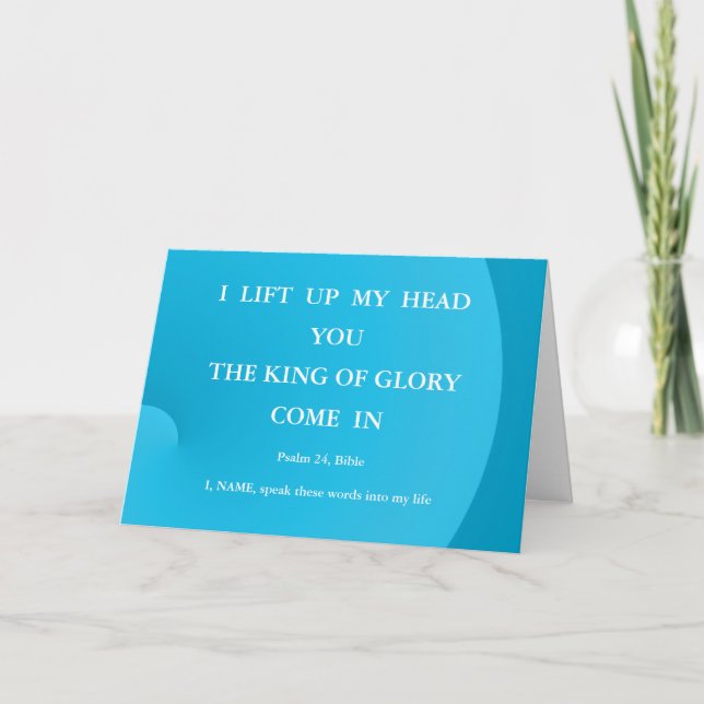 Carte Bible Self Worth Lift up your head Psalm Card (Devant)