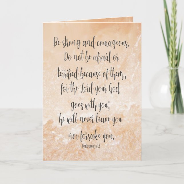 Carte Bible Verse Deutéronome 31:6 Soyez fort Inspiratio (Devant)
