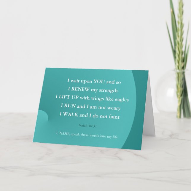 Carte Bible Verse Guérir Isaiah Walk Card (Devant)