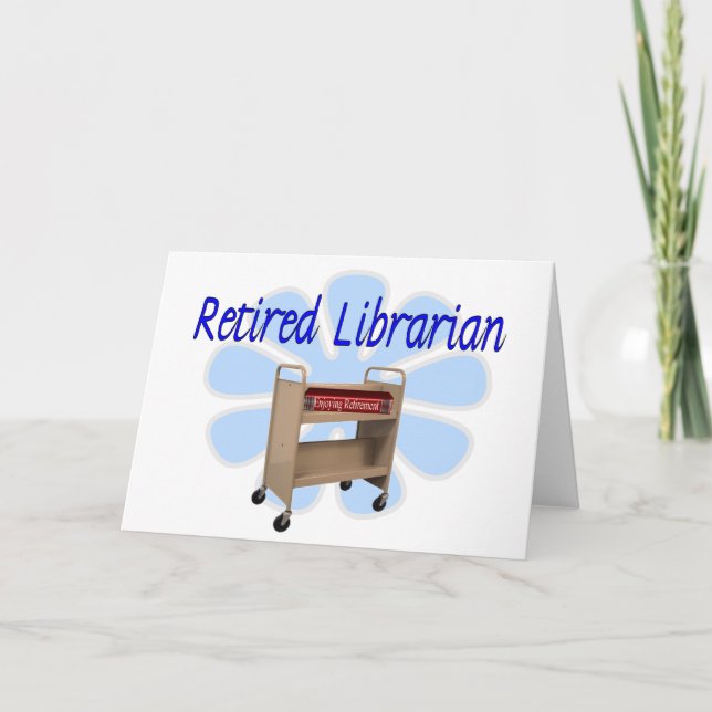 Carte Bibliothécaire à la retraite Conception du panier  (Devant)