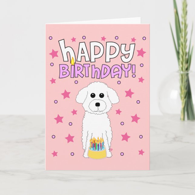 Carte Bichon Anniversaire (Devant)