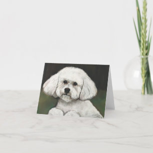 Carte Bichon Frise Dog Art Note Card